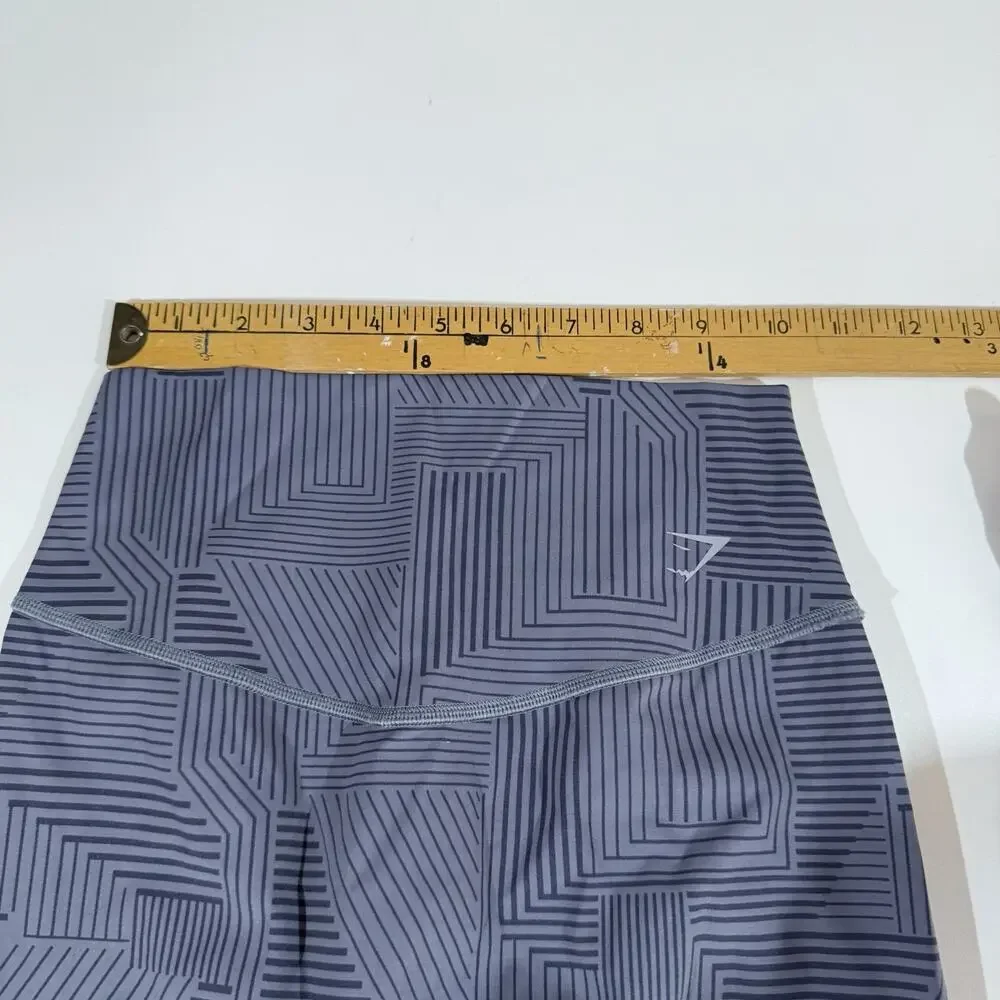 Gymshark Women’s High-Waisted Leggings Size Small Gray/blue Geometric Activewear